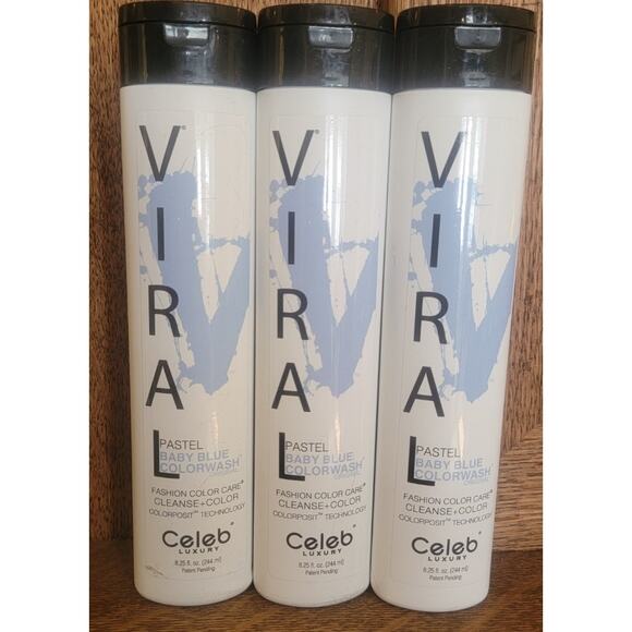 3 Pack Baby Blue Celeb Luxury Viral Colorwash Shampoo - Picture 1 of 2